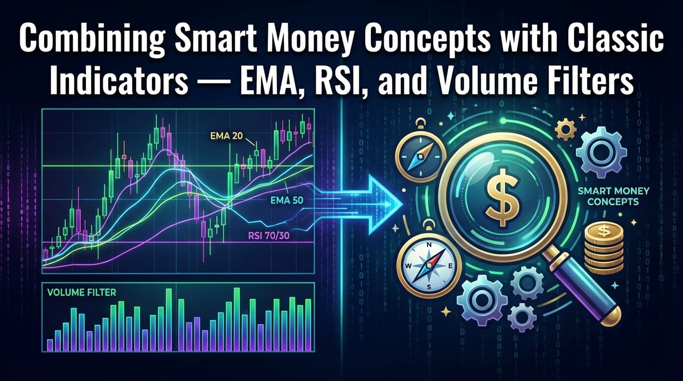 Combining Smart Money Concepts with Classic Indicators — EMA, RSI, and Volume Filters